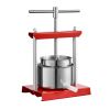 VEVOR Fruit Wine Press, 0.8 Gallon/3L, 2 Stainless Steel Barrels, Manual Juice Maker