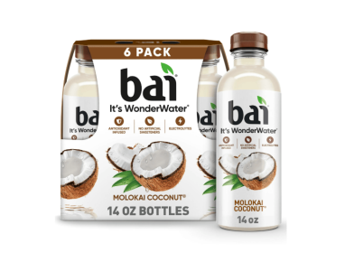 Bai Molokai Coconut Antioxidant Infused Water Beverage, 14 fl oz, 6 Pack Bottles