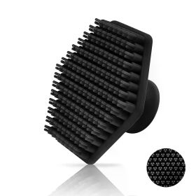 Men Facial Cleaning Brush Scrubber Silicone Miniature Face Deep Clean Shave Massage Face Scrub Brush Face Cleaner (Color: Black)