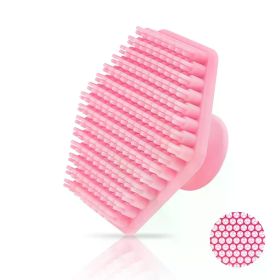 Men Facial Cleaning Brush Scrubber Silicone Miniature Face Deep Clean Shave Massage Face Scrub Brush Face Cleaner (Color: Pink)