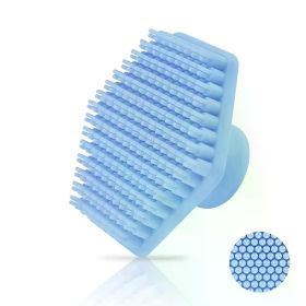 Men Facial Cleaning Brush Scrubber Silicone Miniature Face Deep Clean Shave Massage Face Scrub Brush Face Cleaner (Color: Blue)