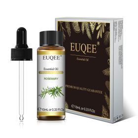 EUQEE 10ml Pure Natural Essential Oil Lavender Jasmine Eucalyptus Vanilla Sandalwood Sweet Orange Lemon Oregano Neroli Fragrance (Color: Rosemary, Net Contents: 10ml)