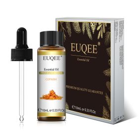 EUQEE 10ml Pure Natural Essential Oil Lavender Jasmine Eucalyptus Vanilla Sandalwood Sweet Orange Lemon Oregano Neroli Fragrance (Color: Copaiba, Net Contents: 10ml)