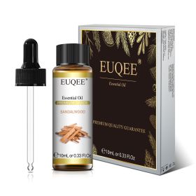EUQEE 10ml Pure Natural Essential Oil Lavender Jasmine Eucalyptus Vanilla Sandalwood Sweet Orange Lemon Oregano Neroli Fragrance (Color: Sandalwood, Net Contents: 10ml)