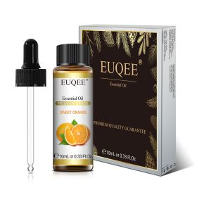 EUQEE 10ml Pure Natural Essential Oil Lavender Jasmine Eucalyptus Vanilla Sandalwood Sweet Orange Lemon Oregano Neroli Fragrance (Color: Sweet Orange, Net Contents: 10ml)
